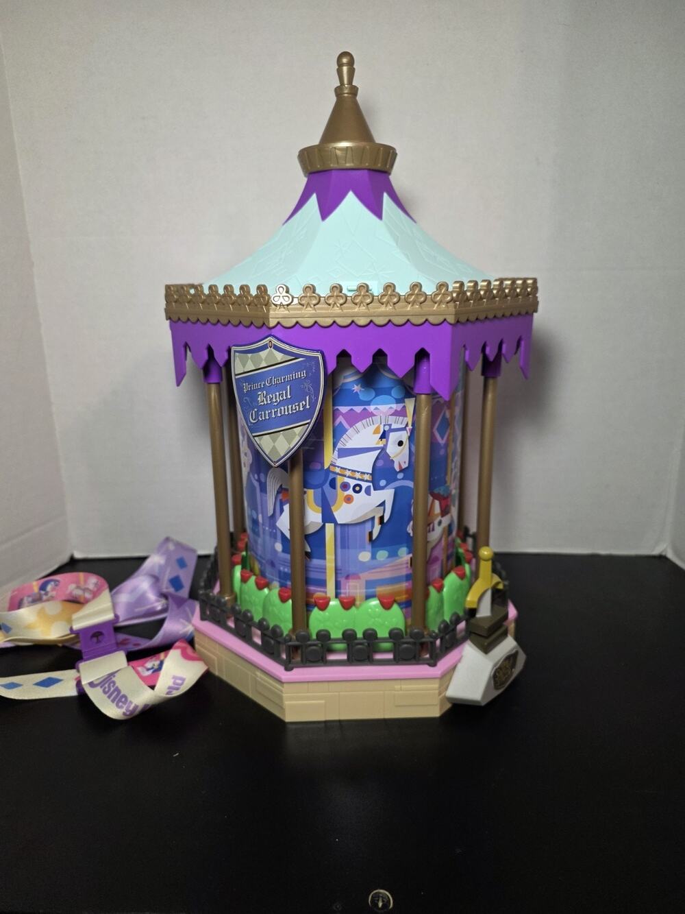 2025 Disney Prince Charming Regal Carrousel Popcorn Bucket-Lights & Spins. Read